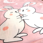 Gruby dywan dziecięcy różowy PUFFY SOFT miękki jak dywan rabbit króliczki
