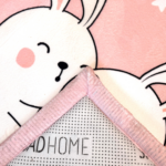 Gruby dywan dziecięcy różowy PUFFY SOFT miękki jak dywan rabbit króliczki