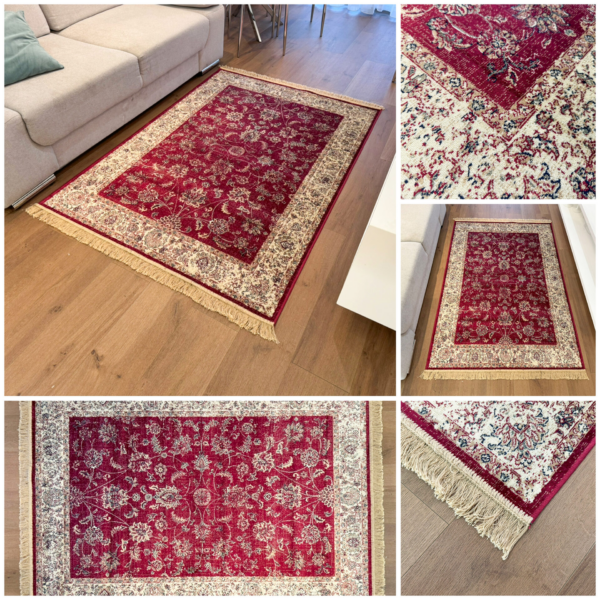 Exclusive thin maroon traditional carpet Bellucci 84593