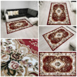 Classic burgundy rug AQUARELLA 06-33