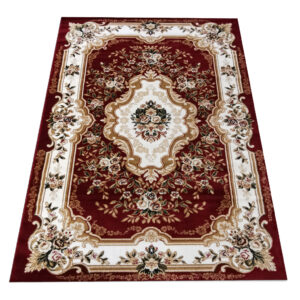 Classic burgundy rug AQUARELLA 06-33