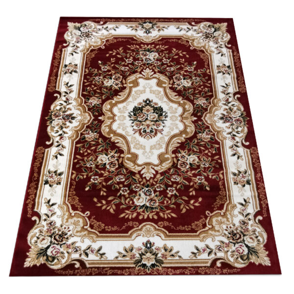 Classic burgundy rug AQUARELLA 06-33