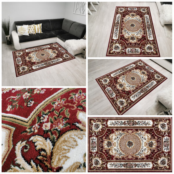 AQUARELLA 85-33: A Thick, Classic Burgundy Rug