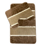 Slavia Brown-Beige Two-Piece Bathroom Set