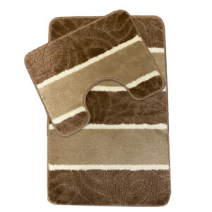 Slavia Brown-Beige Two-Piece Bathroom Set
