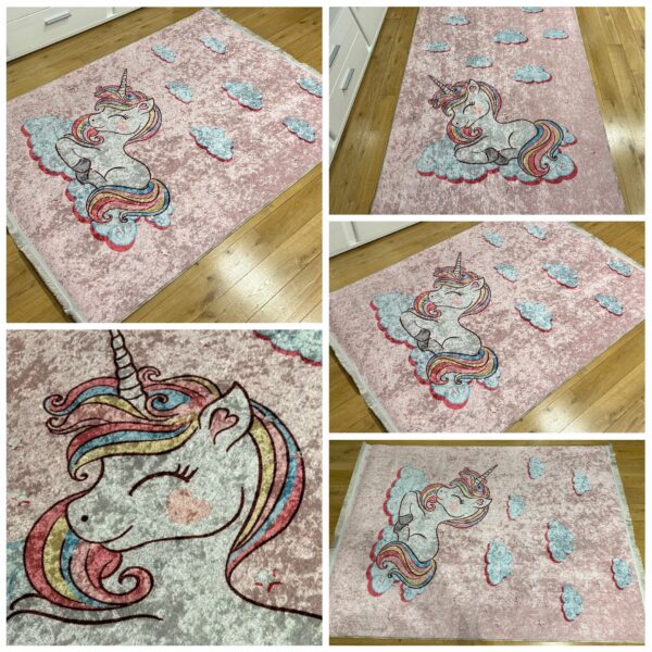 Pink Unicorn Children's Rug PRINT 558 805