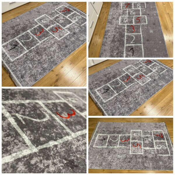 PRINT 593 804 Gray Children's Rug