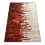 Modern geometric red rug PRINT 299-810