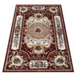AQUARELLA 85-33: A Thick, Classic Burgundy Rug