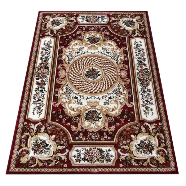AQUARELLA 85-33: A Thick, Classic Burgundy Rug