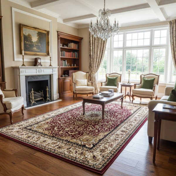 AQUARELA 25-33: A dense, classic burgundy carpet