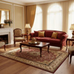 AQUARELA 25-33: A dense, classic burgundy carpet