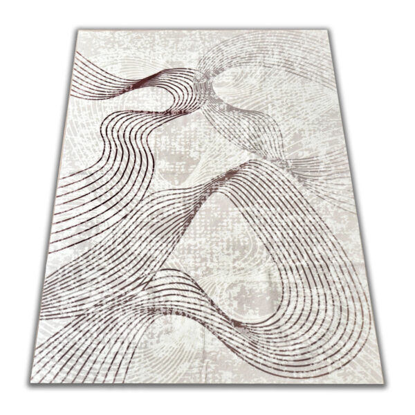 Soft, modern beige-brown rug