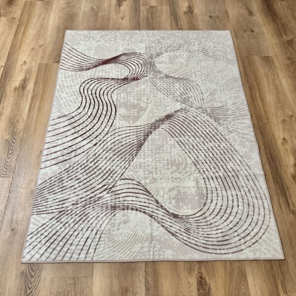 Soft, modern beige-brown rug