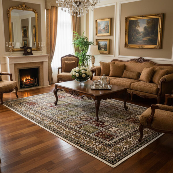 AQUARELA 27-22: A thick, colorful classic rug