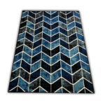 Modern blue carpet Carlo 4271 black blue
