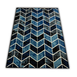 Modern blue carpet Carlo 4271 black blue