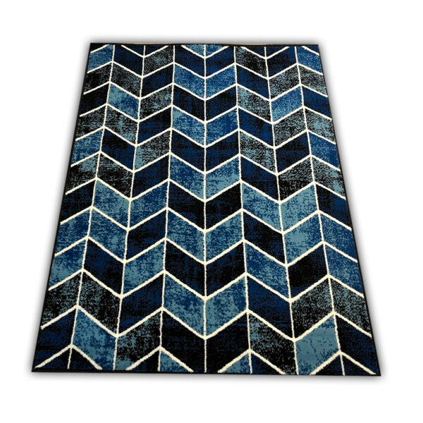 Modern blue carpet Carlo 4271 black blue