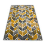 Modern Yellow Carlo 4271 Grey Mustard Rug