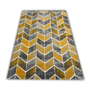 Modern Yellow Carlo 4271 Grey Mustard Rug