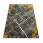 Modern Yellow Carlo 4298 Grey Mustard Rug