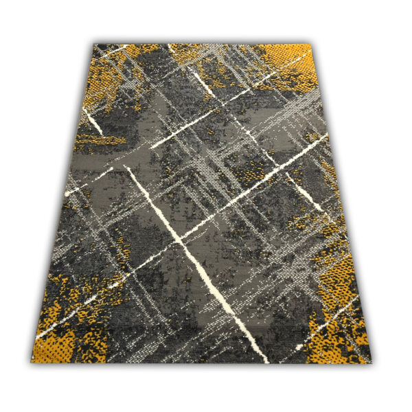 Modern Yellow Carlo 4298 Grey Mustard Rug