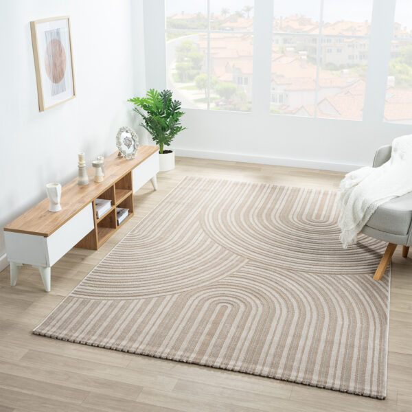 Costa Light 459 Toupe: A Modern, Light Brown Rug