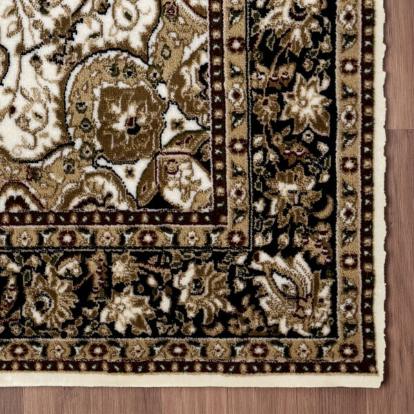 Thick beige classic rosette rug AQUARELA 25-22