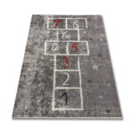 PRINT 593 804 Gray Children's Rug