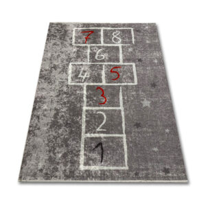 PRINT 593 804 Gray Children's Rug