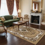 Thick beige classic carpet AQUARELA 06-55