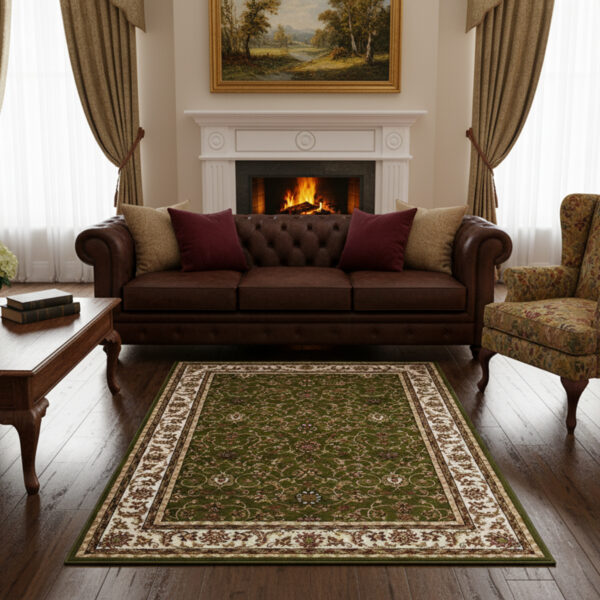 AQUARELA 24-11 Classic Thick Green Rug