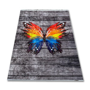 Gray Butterfly Children's Rug PRINT 840 804