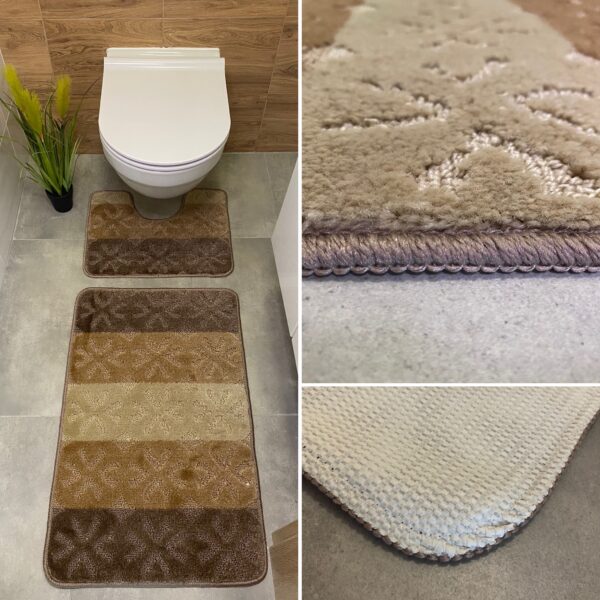 Avis Two-Piece Set of Soft Bathroom Rugs