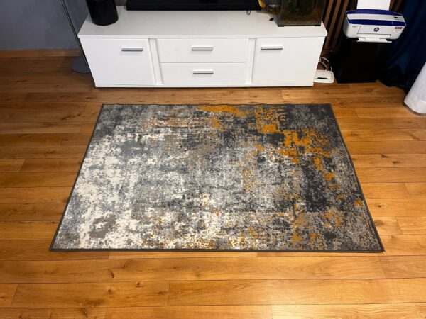 Modern gray-yellow Carlo 4330 Gray Mustard rug