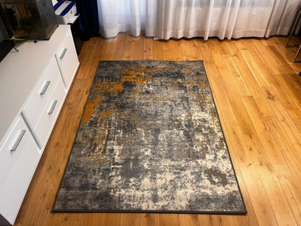 Modern gray-yellow Carlo 4330 Gray Mustard rug