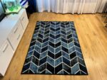 Modern blue carpet Carlo 4271 black blue