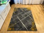 Modern Yellow Carlo 4298 Grey Mustard Rug
