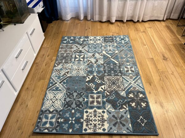 Carlo 3754 Sky Blue Modern Blue Rug