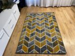 Modern Yellow Carlo 4271 Grey Mustard Rug