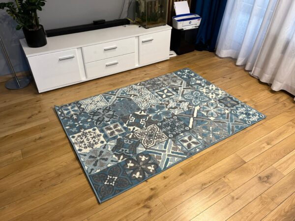 Carlo 3754 Sky Blue Modern Blue Rug