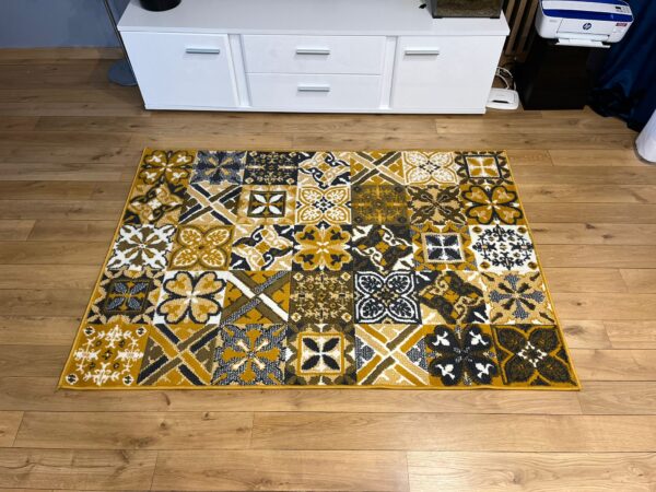 Modern Yellow Carlo 3754 Mustard Rug