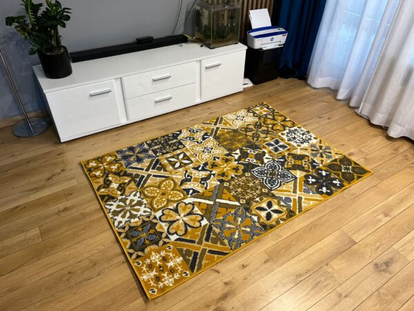 Modern Yellow Carlo 3754 Mustard Rug