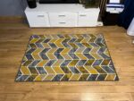 Modern Yellow Carlo 4271 Grey Mustard Rug
