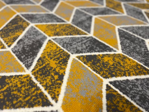 Modern Yellow Carlo 4271 Grey Mustard Rug