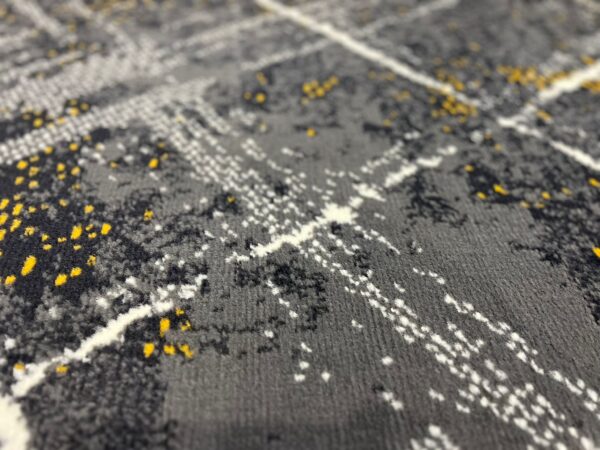 Modern Yellow Carlo 4298 Grey Mustard Rug
