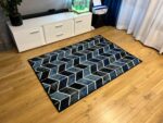 Modern blue carpet Carlo 4271 black blue