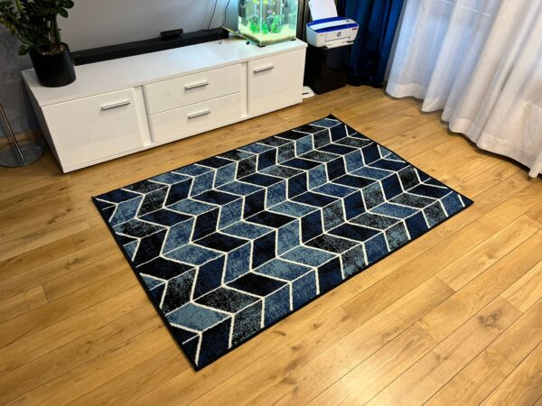 Modern blue carpet Carlo 4271 black blue