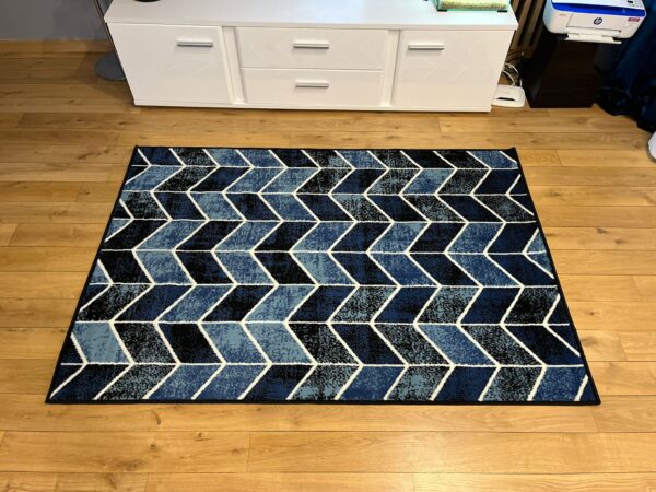 Modern blue carpet Carlo 4271 black blue