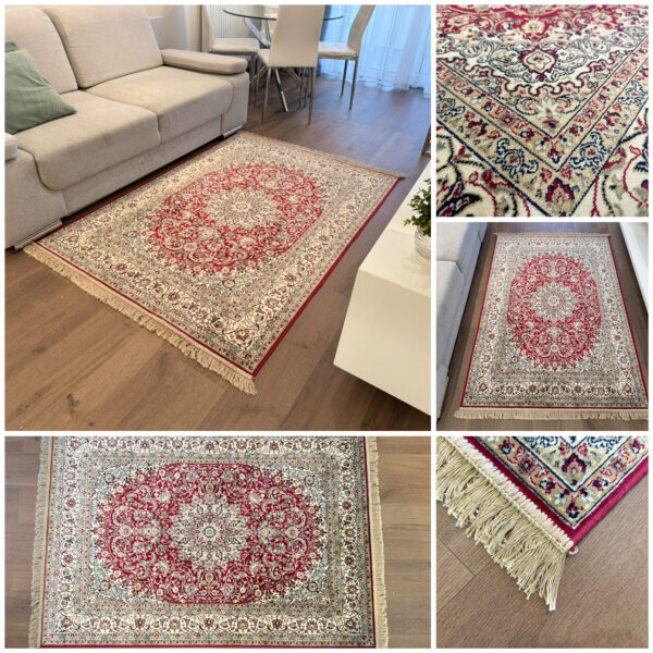 Ekskluzywny cienki dywan bordowy Bellucci 84595 RED